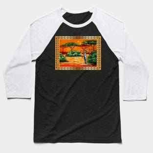 African Artwork, African Women Baseball T-Shirt